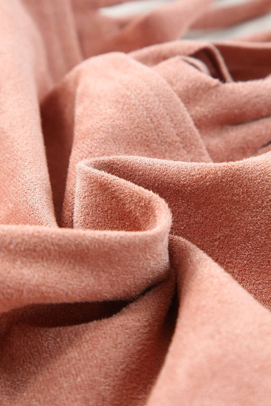 Pink Tassel Drawstring Bandeau Crop Tank Top LC2567900-10