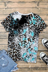 Leopard Blank Apparel- Western Fashion Bleached T-Shirt LC25220683-20