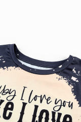 Black Baby I Love You Like I Love t Country music Graphic Tee LC25220287-2