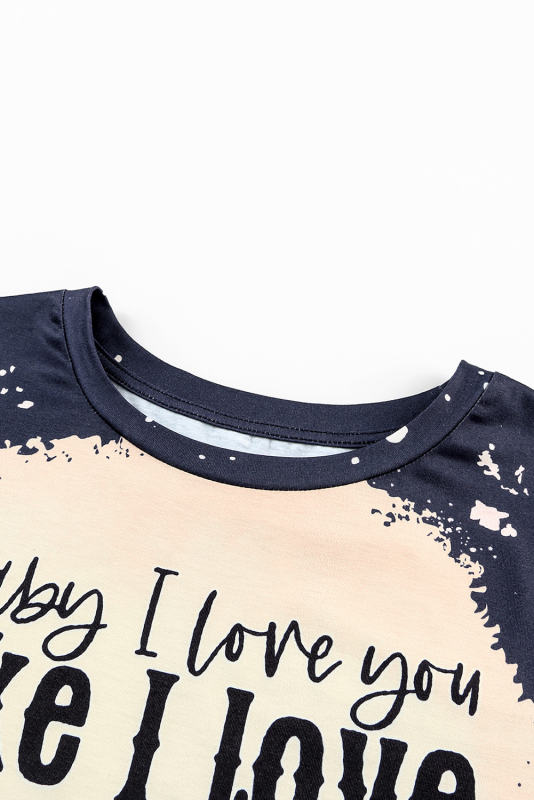 Black Baby I Love You Like I Love t Country music Graphic Tee LC25220287-2