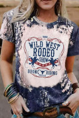 Multicolor WILD WEST RODEO SHOW Graphic Tie-dye Tee LC25221416-22