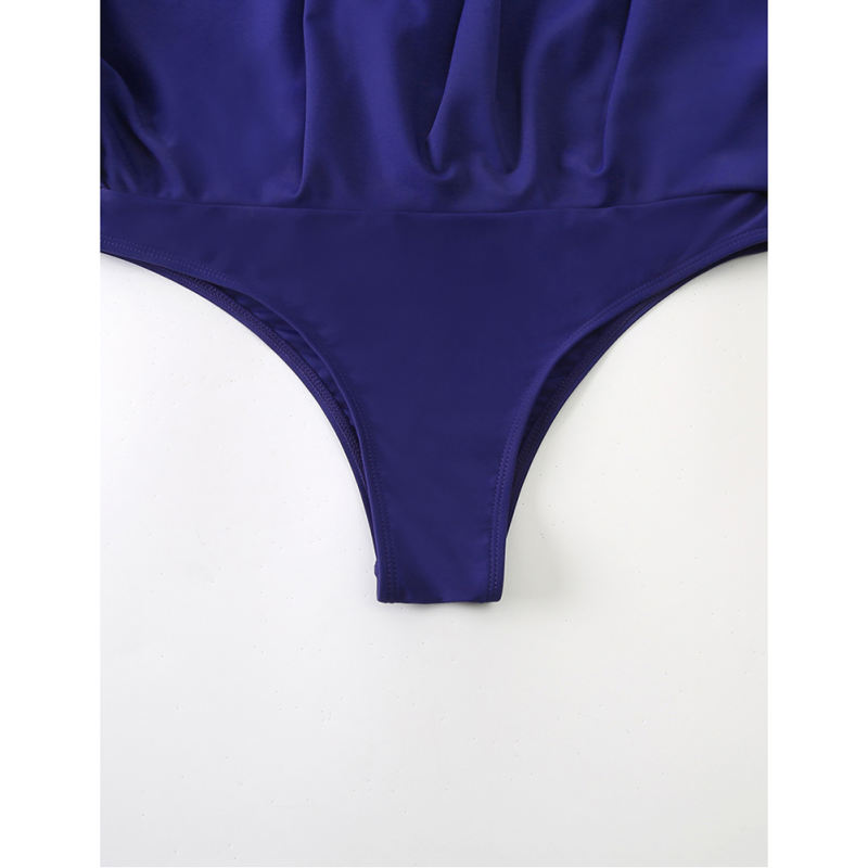 Navy Blue Pleated Irregular High Waist Beach Culottes TQK630011-34