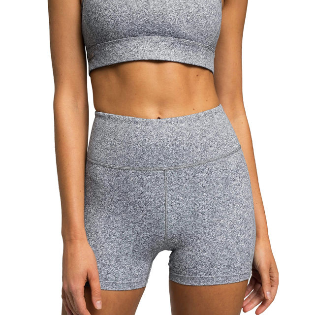 Gray Back Criss Yoga Bra with Shorts Set TQL710038-11