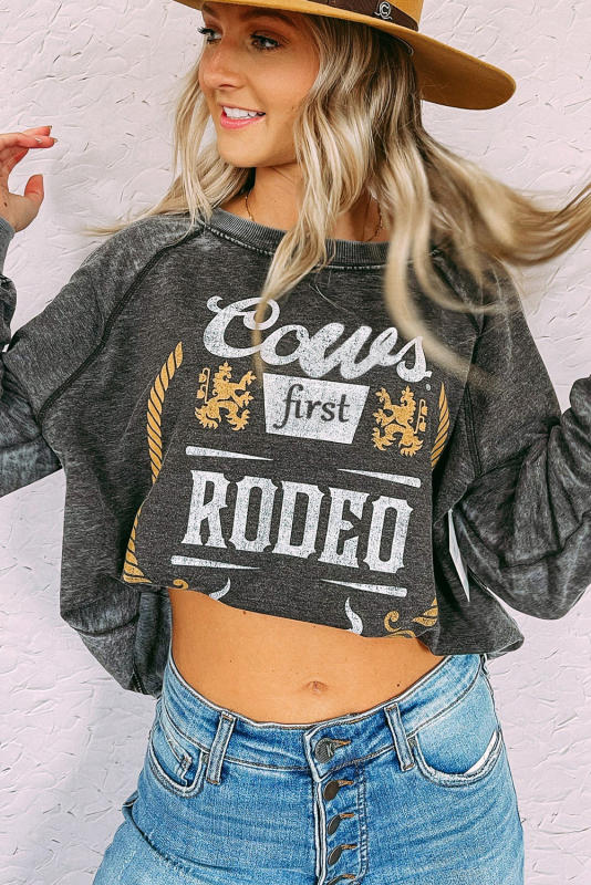 Gray Coors Banquet RODEO Graphic Mineral Washed Sweatshirt LC25314557-11