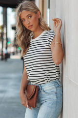 Striped Print Tank Top LC2565928-19