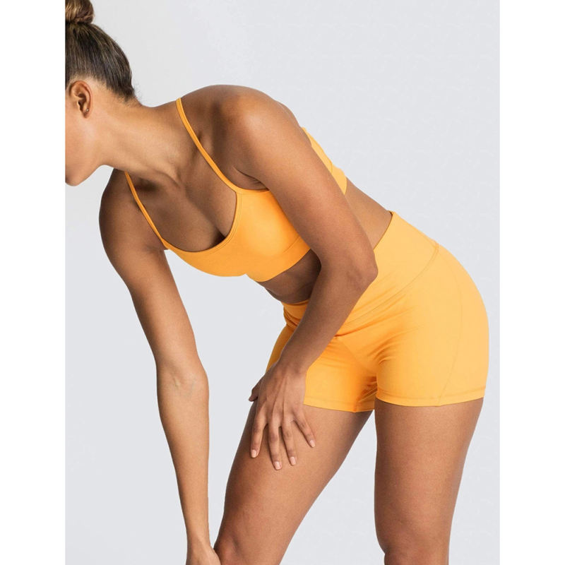 Orange Back Criss Yoga Bra with Shorts Set TQL710038-14