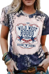 Multicolor WILD WEST RODEO SHOW Graphic Tie-dye Tee LC25221416-22