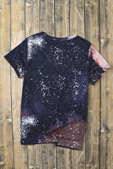 Multicolor Blank Apparel- Western Fashion Bleached Tie-dye T-shirt LC25220663-22