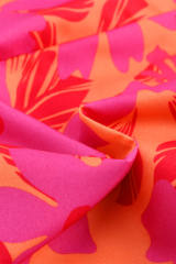 Pink Floral Print Smocked Waist Shorts LC731419-10