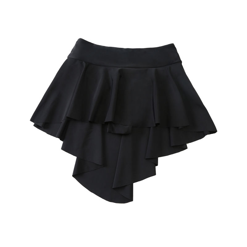 Black High Waist Beachwear Culottes TQK630010-2