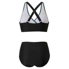 Light Blue Printed Twist Front 2pcs Bikini TQK610289-30
