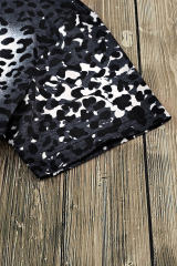 Leopard Blank Apparel- Bleached Leopard Crew Neck T-shirt LC25220738-20