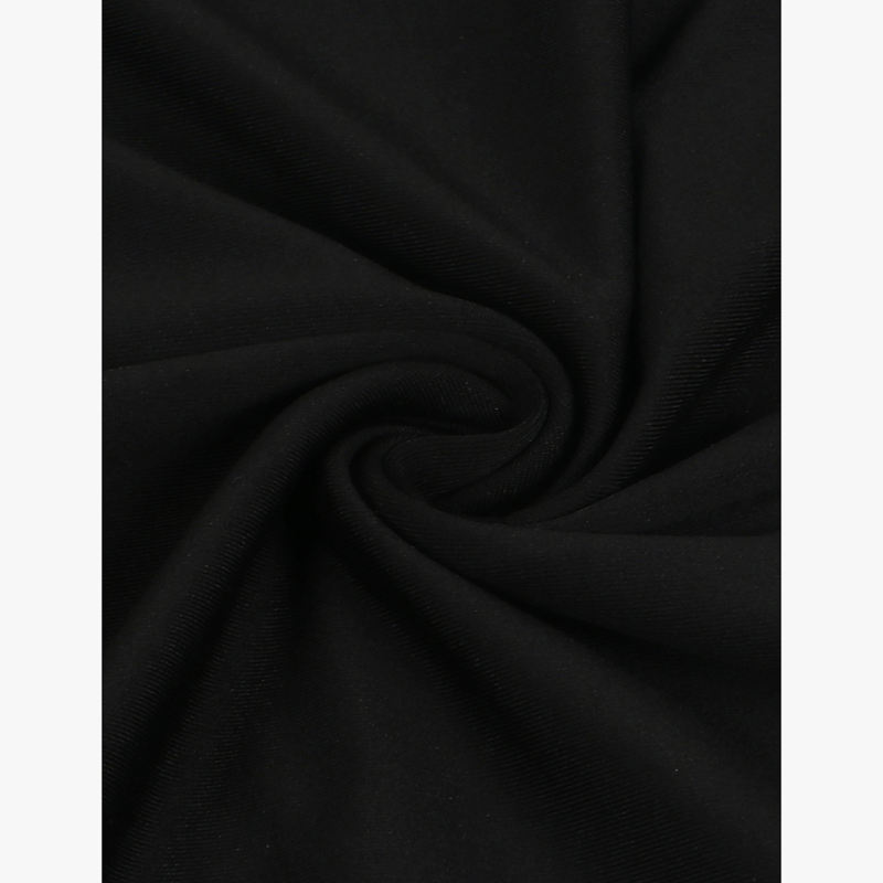 Black Rhinestone Pearl Mesh One-shoulder Maxi Dress TQK311552-2