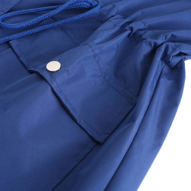 Blue Hooded Detachable Windproof Plus Size Windbreaker TQK280123-5