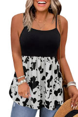 Leopard Patchwork Spaghetti Strap Tank Top LC2567716-102