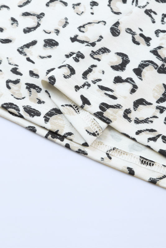 Leopard Fuzzy Print Contrast Trim Tank Top  LC2568287-20