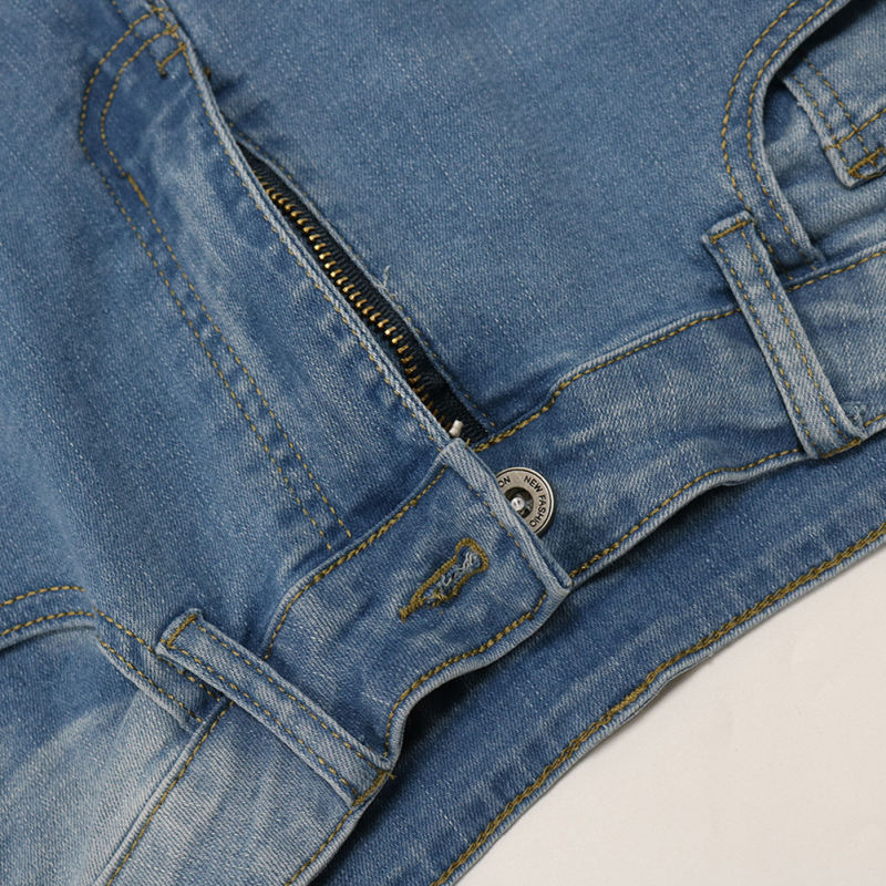 Fashion Print Skinny Jeans in Sky Blue TQV510004-30