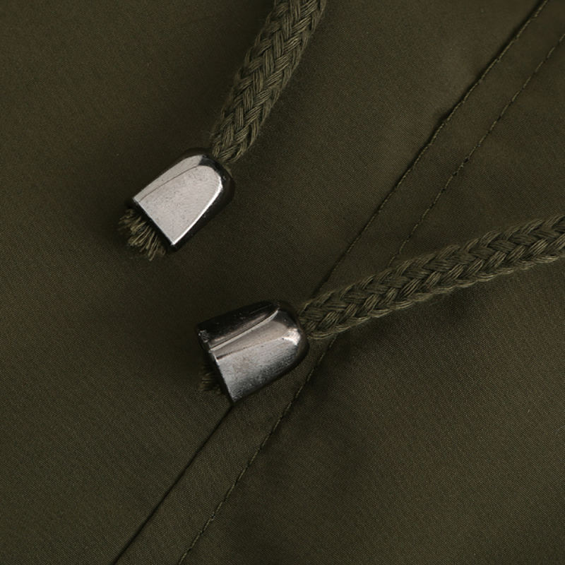 Army Green Hooded Detachable Windproof Plus Size Windbreaker TQK280123-27