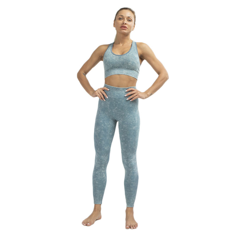 Light Blue Nylon Bra with Pant Set TQK710269-30
