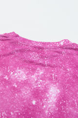 Rose Blank Graphic Bleached Crew Neck T Shirt LC25219622-6