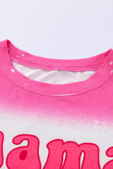 Rose Full of Mama Letter Print Tie Dye Tee LC25219872-6