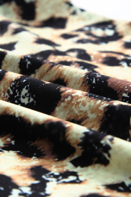 Leopard Bleached O-neck Short Sleeve T Shirt LC25219744-20