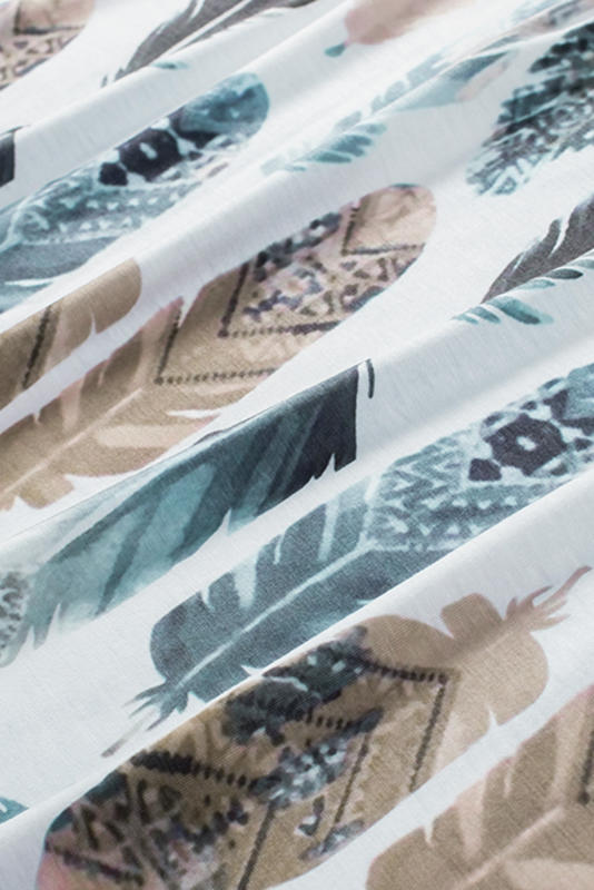 Dark Blue Aztec Feather Tank Top LC256607-5