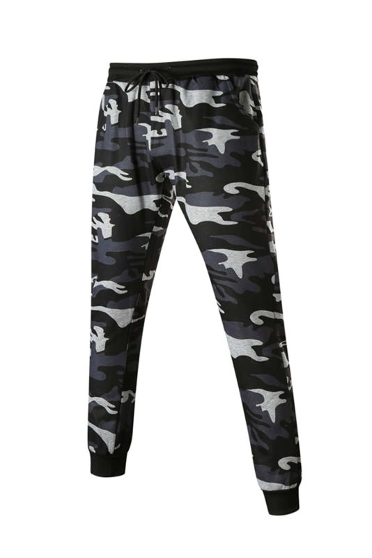 Men Camouflage Print &amp; Drawstring Hoodie Tracksuit MC622017-11