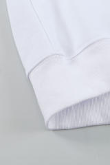 White Plain Crew Neck Pullover Sweatshirt