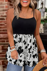 Leopard Patchwork Spaghetti Strap Tank Top LC2567716-102