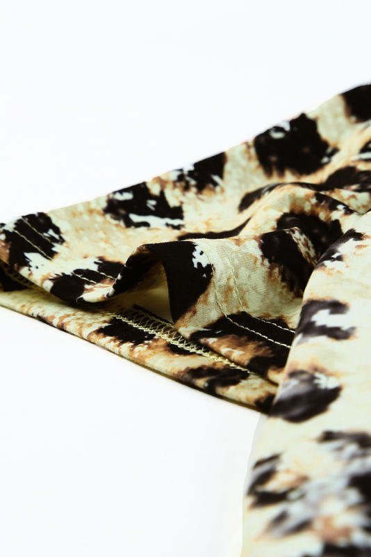 Leopard Bleached O-neck Short Sleeve T Shirt LC25219744-20