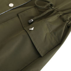 Army Green Hooded Detachable Windproof Plus Size Windbreaker TQK280123-27