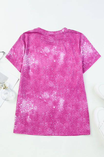 Rose Blessed MAMA Western Bull Graphic Bleached T Shirt LC25220311-6