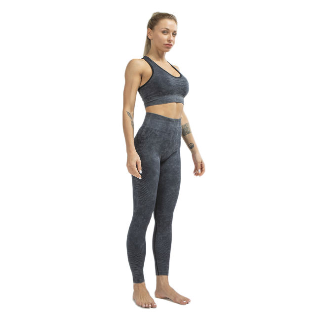Black Nylon Bra with Pant Set TQK710269-2