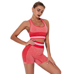 Pink Seamless Knitted Yoga Set TQE991218-10