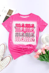 Rose Full of Mama Letter Print Tie Dye Tee LC25219872-6