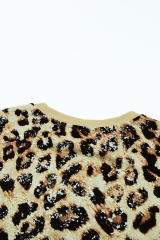 Leopard Bleached O-neck Short Sleeve T Shirt LC25219744-20