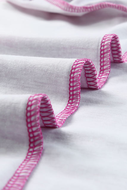 Rose Blank Graphic Bleached Crew Neck T Shirt LC25219622-6