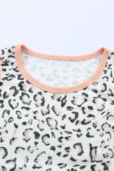 Leopard Fuzzy Print Contrast Trim Tank Top  LC2568287-20