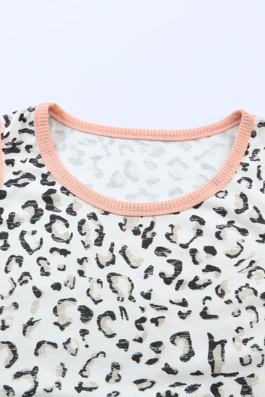 Leopard Fuzzy Print Contrast Trim Tank Top  LC2568287-20