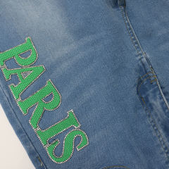 Fashion Print Skinny Jeans in Sky Blue TQV510004-30