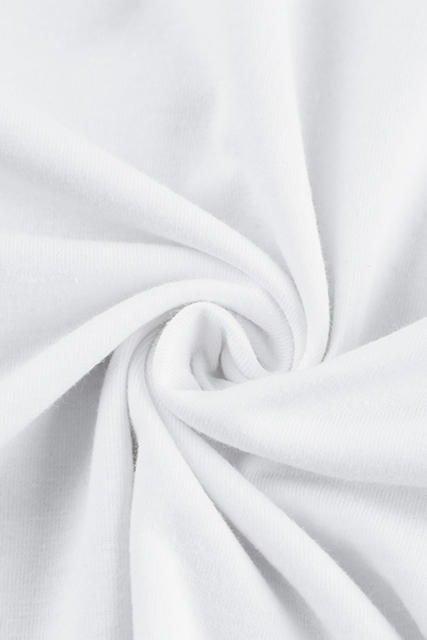 White Men\'s Solid Crew Neck Sleeveless Top MC256180-1