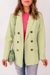 Double Breasted Pocketed Long Sleeve Blazer LC852340-9