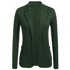 Dark Green Slim Fit Office Lady Suit