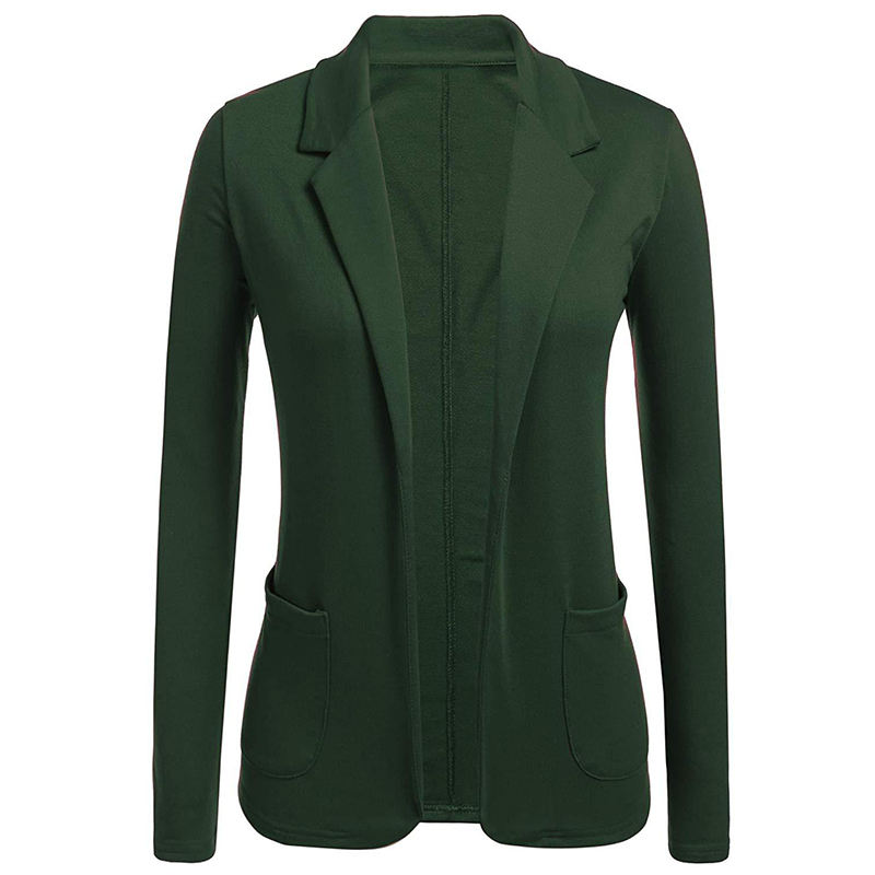 Dark Green Slim Fit Office Lady Suit