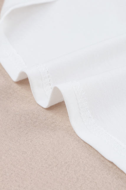 White Plain Halter Neck Tank Top LC2567064-1