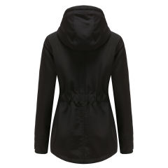 Black Plush Warm Hooded Parka Coat TQK280128-2