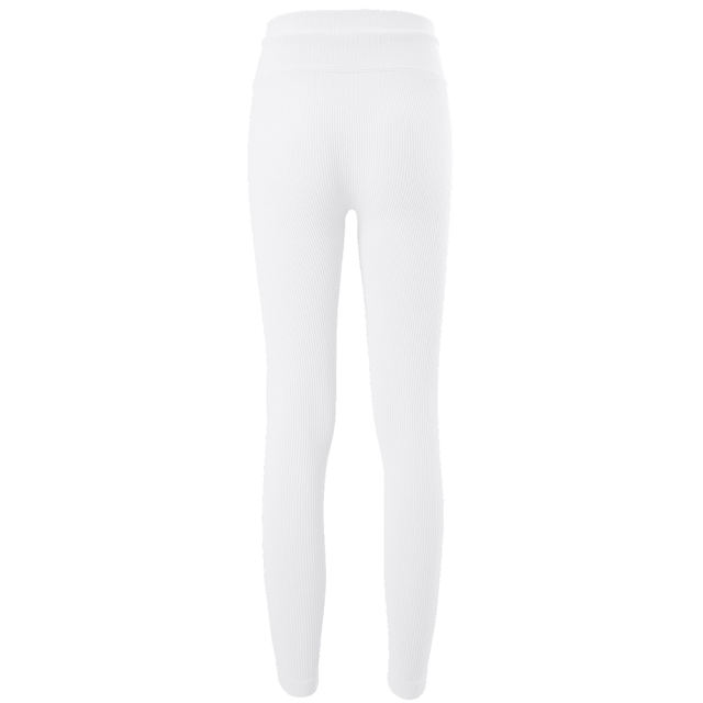 White Seamless Stand Collar Jacket with Pant Yoga Set TQK710415-1