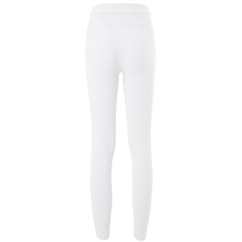 White Seamless Stand Collar Jacket with Pant Yoga Set TQK710415-1