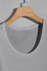 Gray Men\'s Solid Crew Neck Sleeveless Top MC256180-11